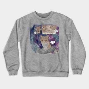 Cat on Space Crewneck Sweatshirt